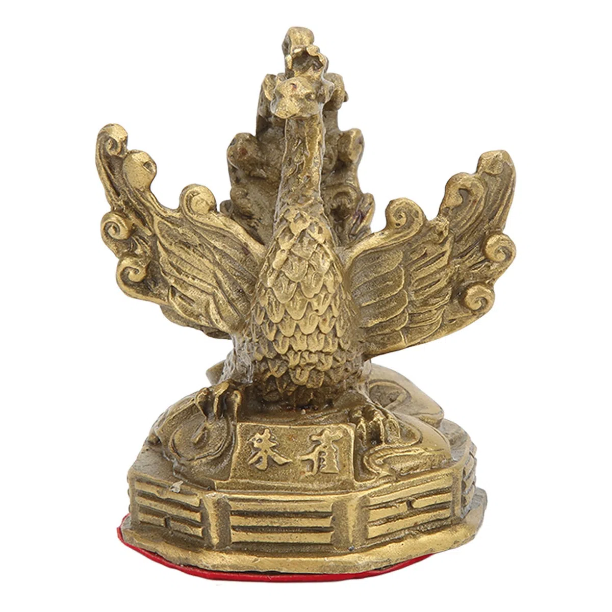 Buachois Ottone di Altezza Statuetta Fenice,Cinese Feng Shui Phoenix Statua di Buon Auspicio Ricchezza Buona Fortuna Scultura Ornamenti per Home Office Decor