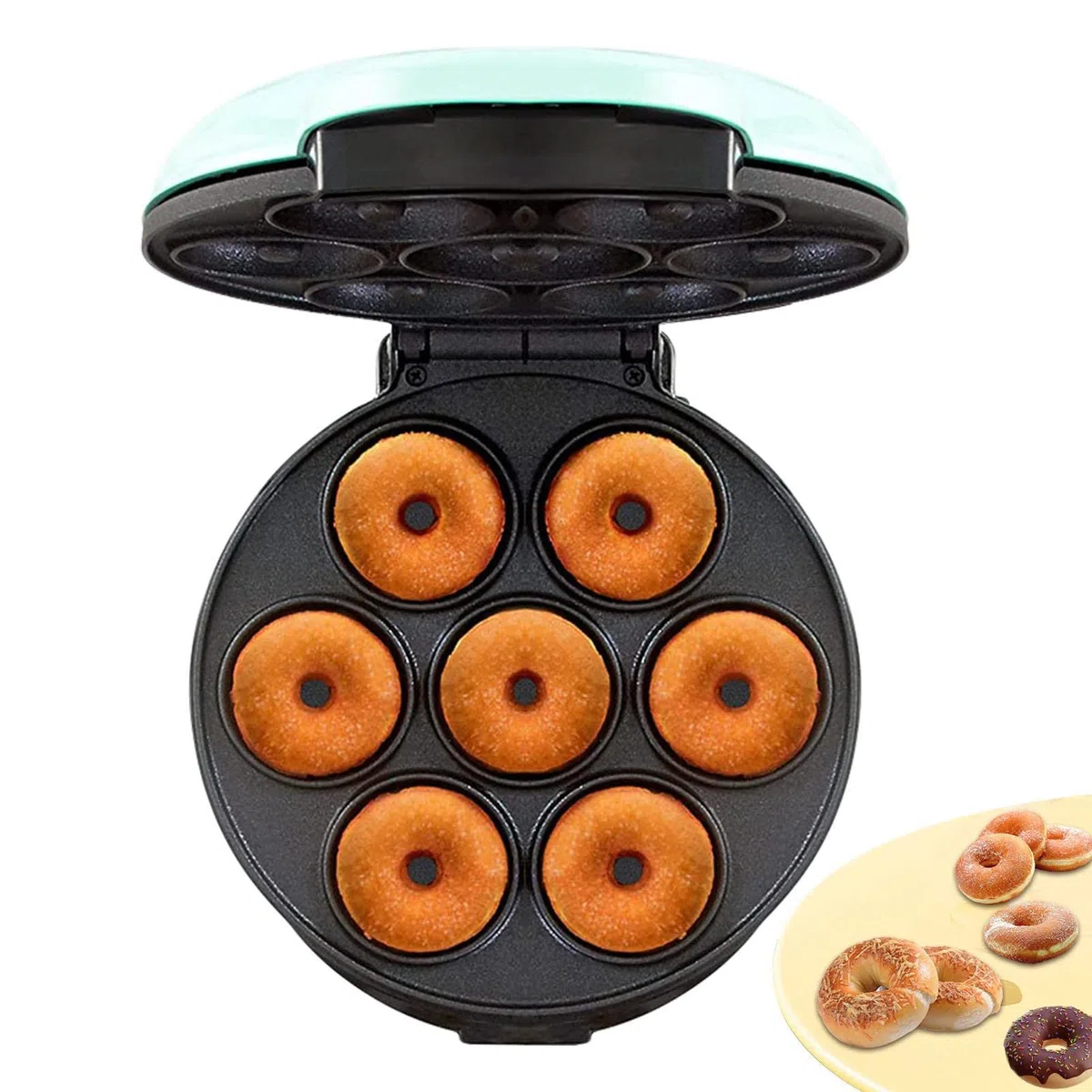 macchina per fare ciambelle - Macchina per ciambelle torta,Prepara 7 ciambelle ciambelle elettriche riscaldanti a doppia faccia per colazione o dessert a casa Rianpesn