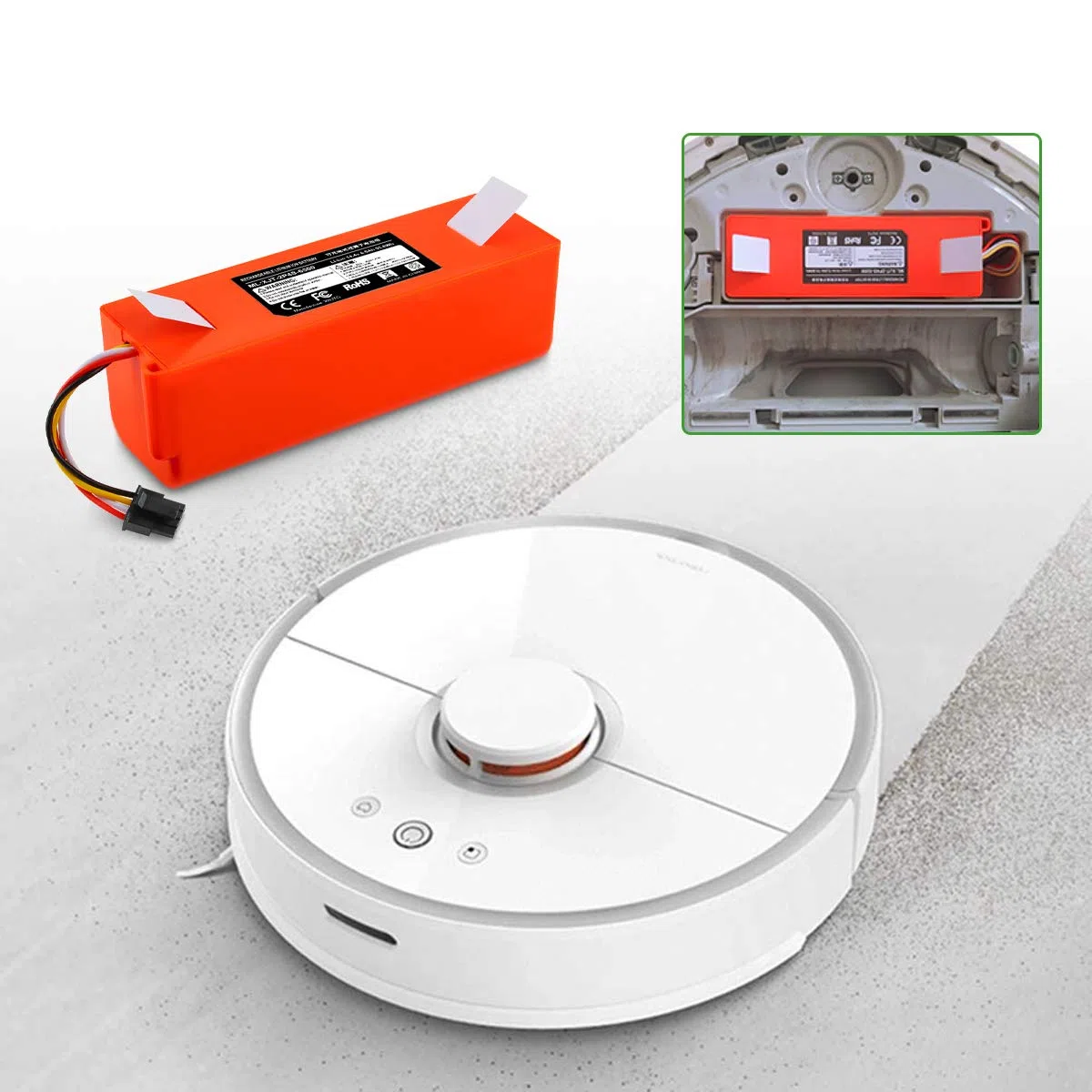 ENERGUP 14.4V 6500mAh Batteria di Ricambio per Xiaomi Mi Robot Mijia Roborock S5 S50 S51 Aspirapolvere