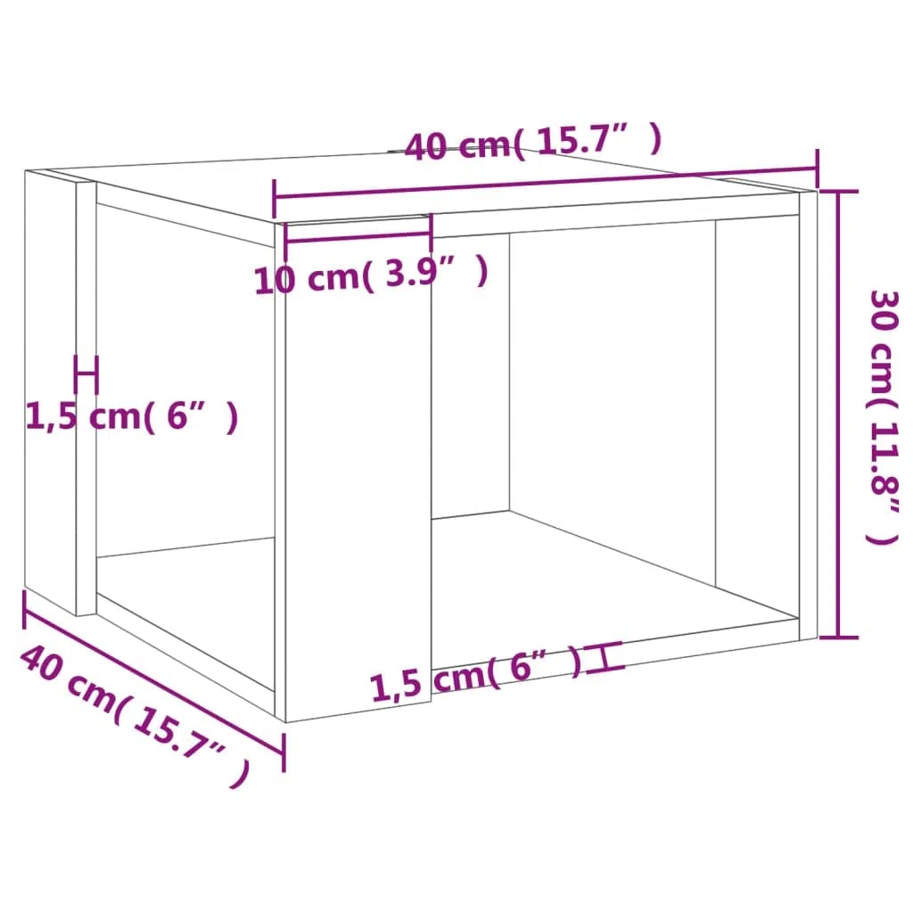 Tavolino da Salotto Tavolino da caffè Tavolo da divano Tavolo da gioco Tavolo centrale Tavolo da pranzo Comodino Adatto al soggiorno Camera da letto Ufficio Rovere Sonoma 40x40x43 cm Legno Multistrato