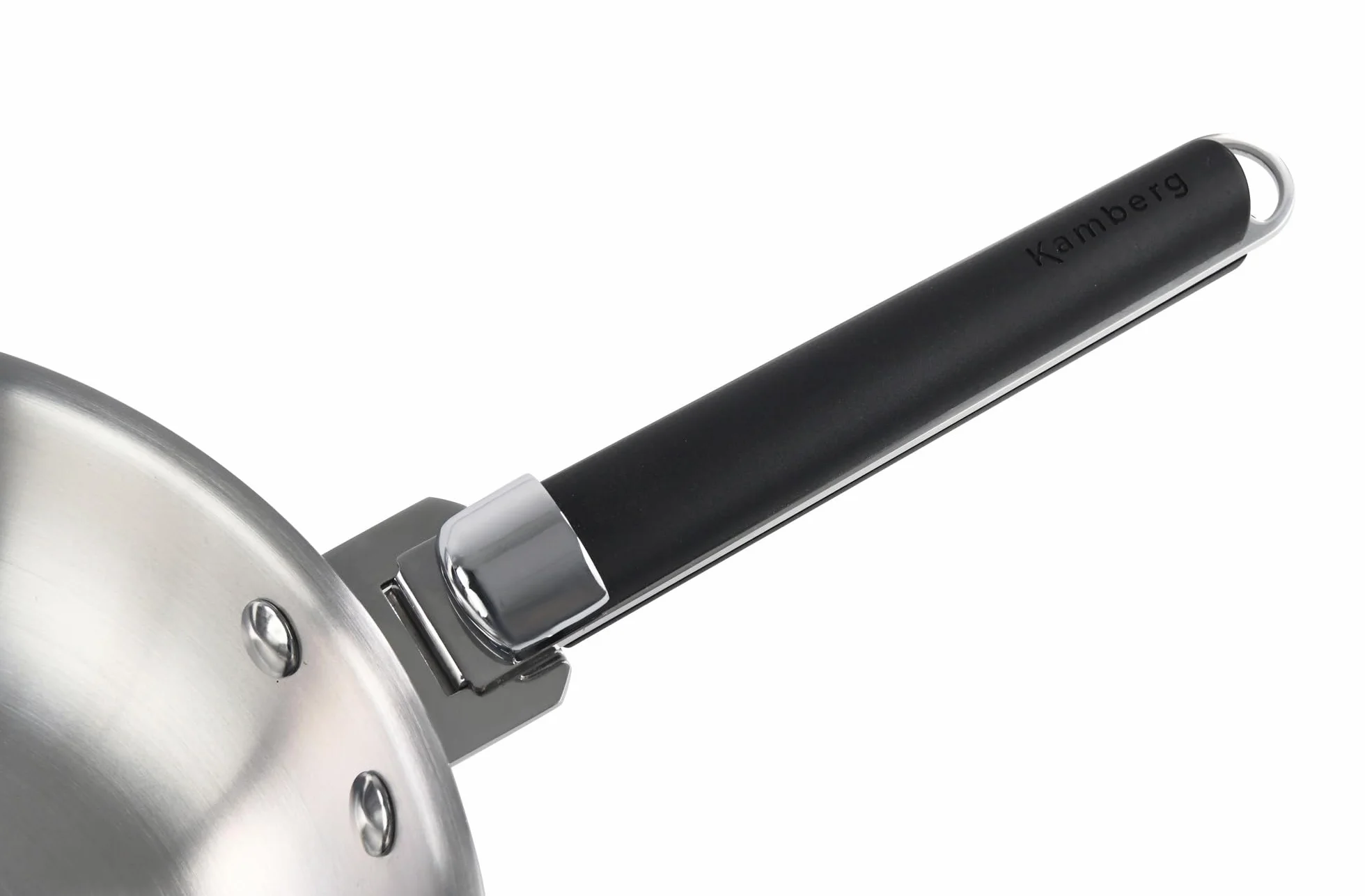 Kamberg - Padella in acciaio inox 24 cm manico rimovibile - Acciaio inossidabile 18/10 Triply - Tutti i piani cottura tra cui induzione e forno