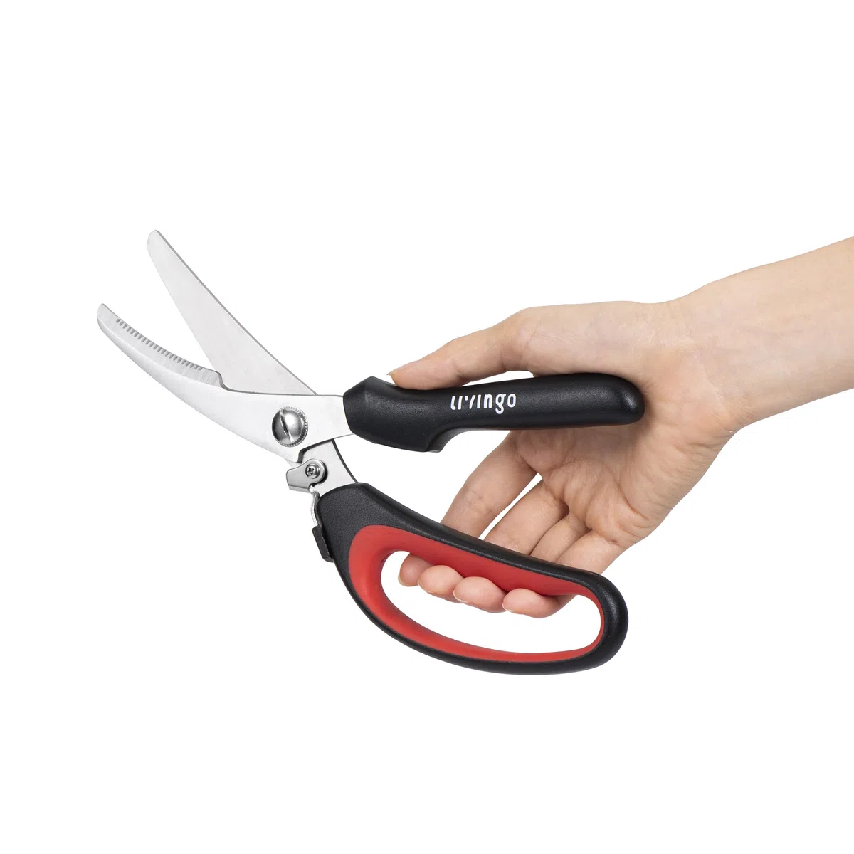 LIVINGO Set di forbici multiuso – Confezione da 4 forbici affilate e robuste per cucina, cucito e tessuto, pollame, carta, artigianato, ufficio, casa, scuola