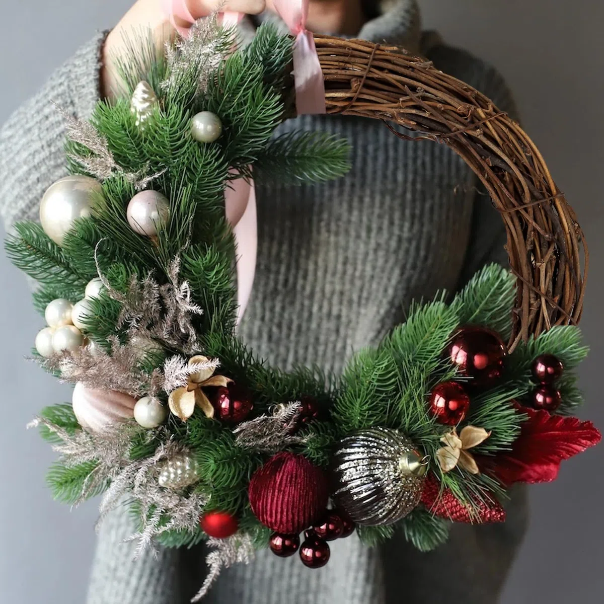 8 anelli per ghirlanda da 20 cm, base per ghirlanda, ghirlanda di vite naturale, accessori per la creazione di ghirlande di vite, ghirlande natalizie retrò per vacanze, matrimoni, decorazioni