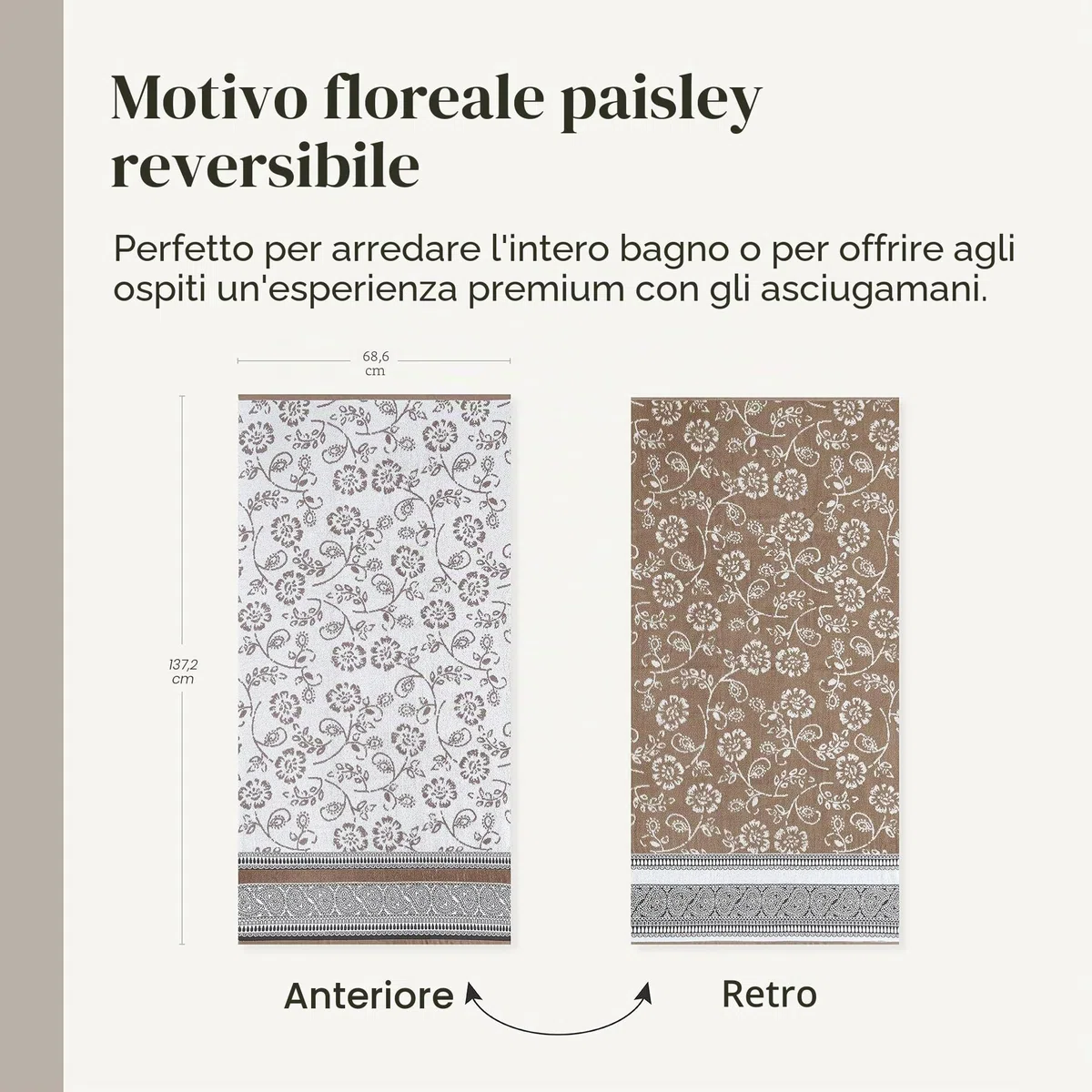 Modern Threads Ophelia Fawn - Set di 6 asciugamani da bagno, 2 asciugamani da bagno, 2 asciugamani da bagno, 2 asciugamani in jacquard, tinta unita
