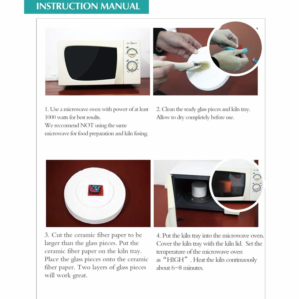 Forno a microonde professionale per fusione di vetro piccolo forno