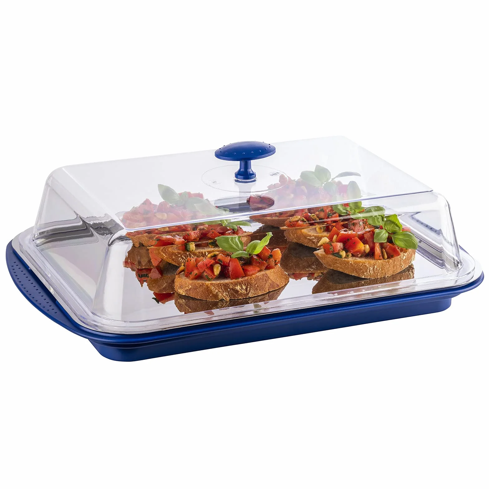 Sistema termico in acciaio inox APS 9090 43 cm x 19 cm, blu, 2 pezzi