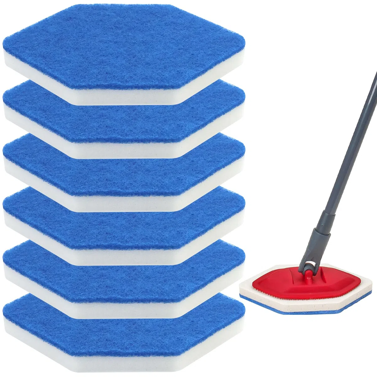Spugne di ricambio da bagno, 6 pezzi, compatibili con Vileda Bath Magic Magic per vasca da bagno, bagno e pavimento
