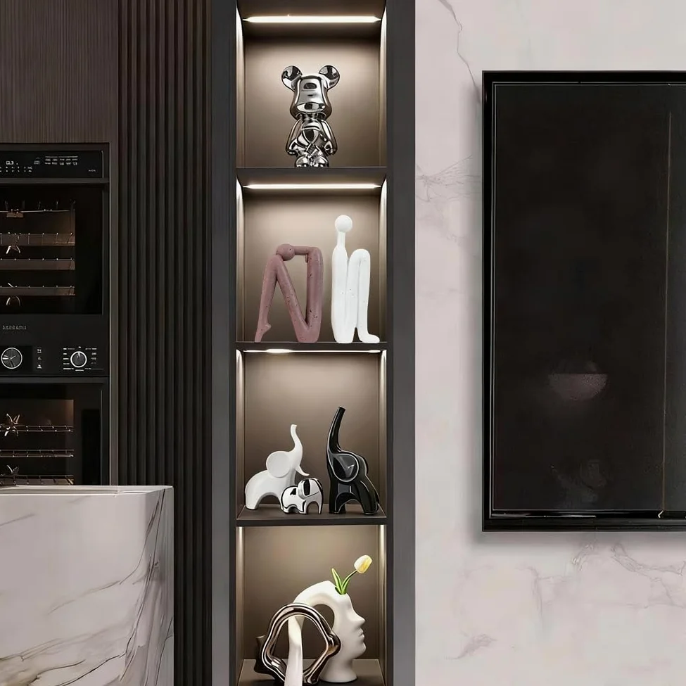 Fermalibri decorativi per libri pesanti, fermalibri in resina artistica a forma di pensatore, decorazione per fermalibri, home office, scrivania, soggiorno, studio, scaffali creativi