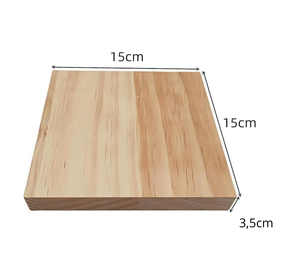 6 blocchi di Legno di Tiglio di Prima Scelta senza nodi, 15 x 15 x 3,5 cm, ideale per Intaglio del Legno, Scultura, Fai da Te, Pittura e Combustione - piallato e pronto all'uso