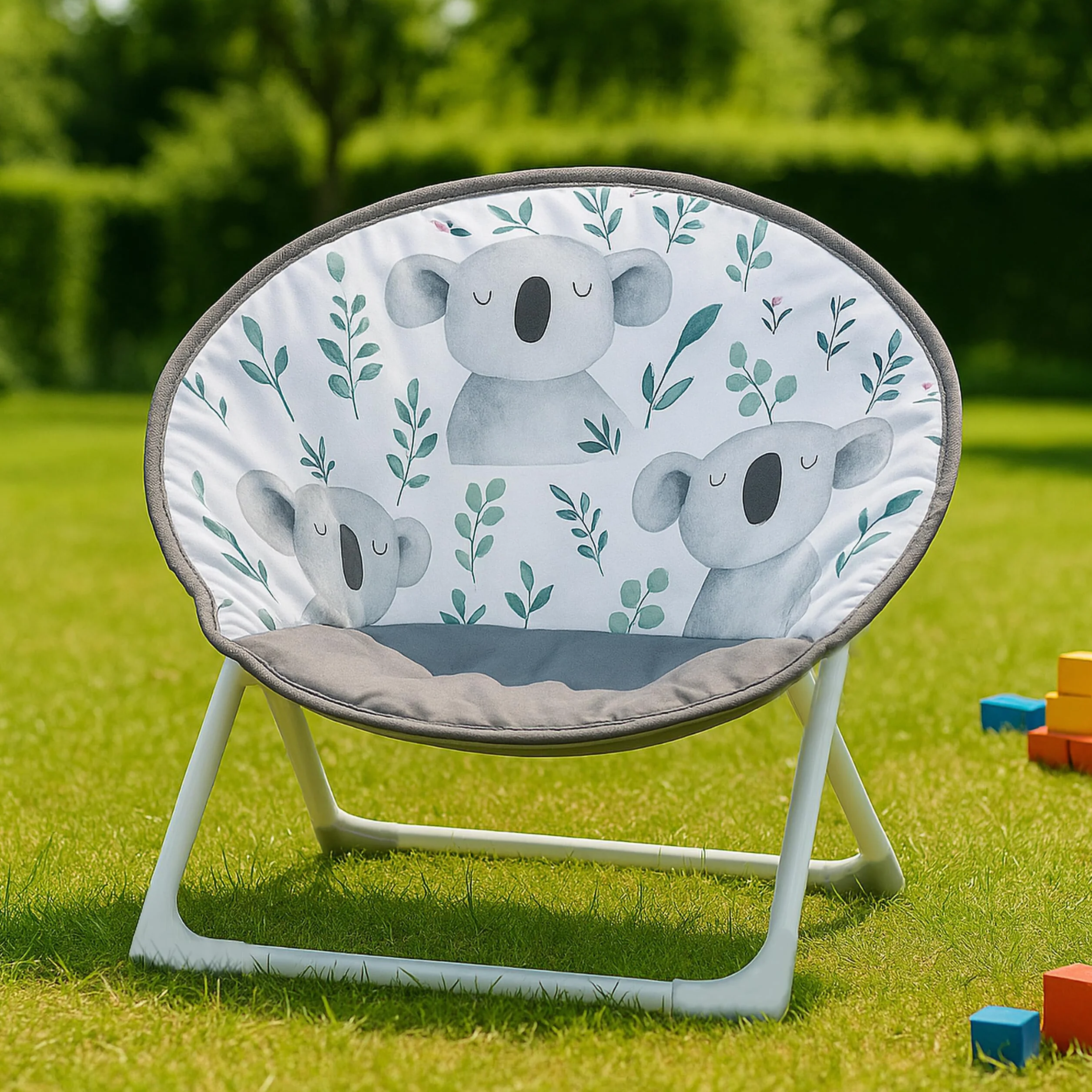 Relaxdays Moon Chair, Poltroncina Pieghevole Ultraleggera per Camera dei Bambini, Sedia per Interni e Esterni, Colorata