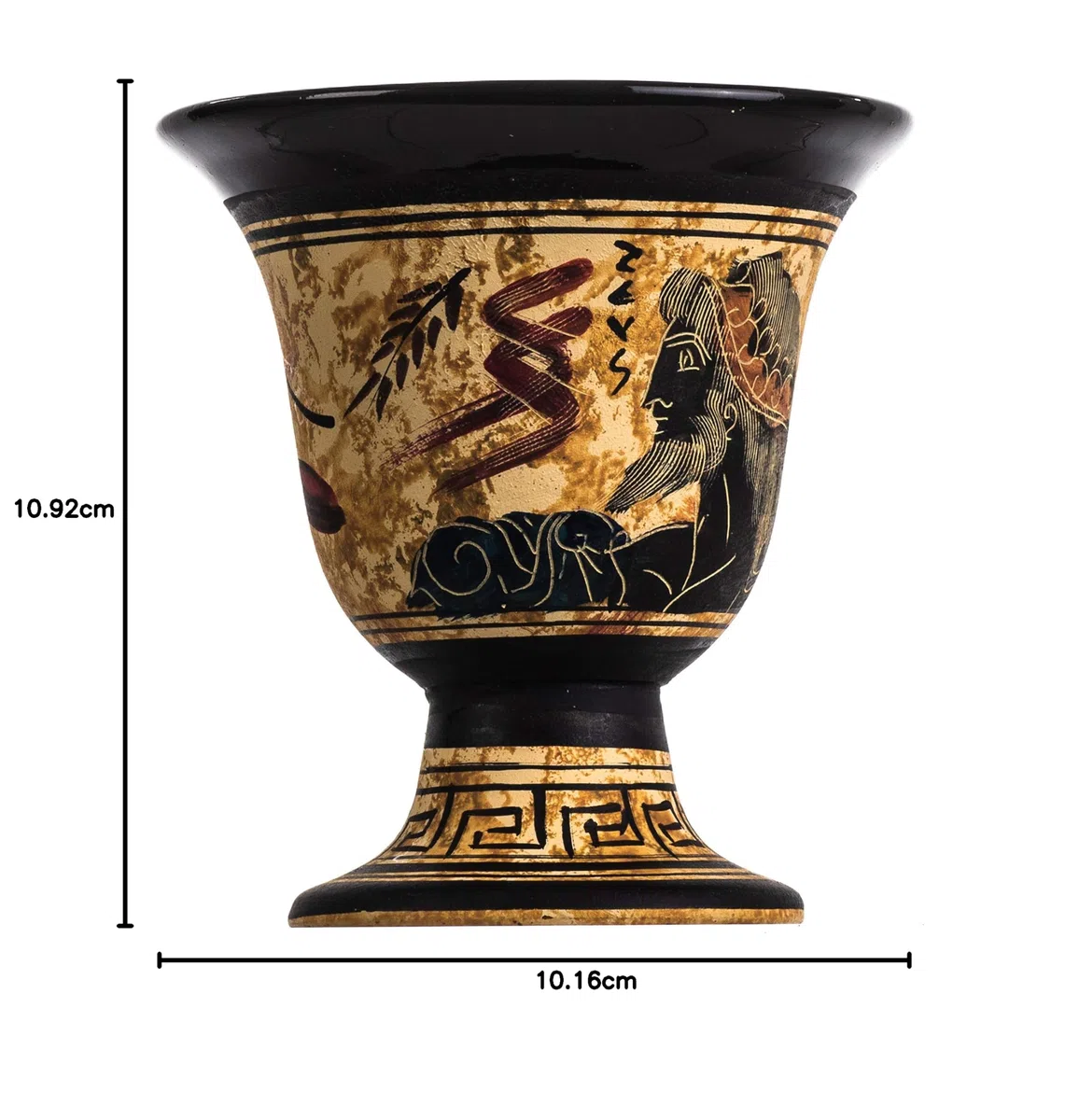 Tazza di Giustizia di Pitagora Fiera di Pitagora Tazza greca antica Zeus in ceramica dipinta a mano utilizzabile