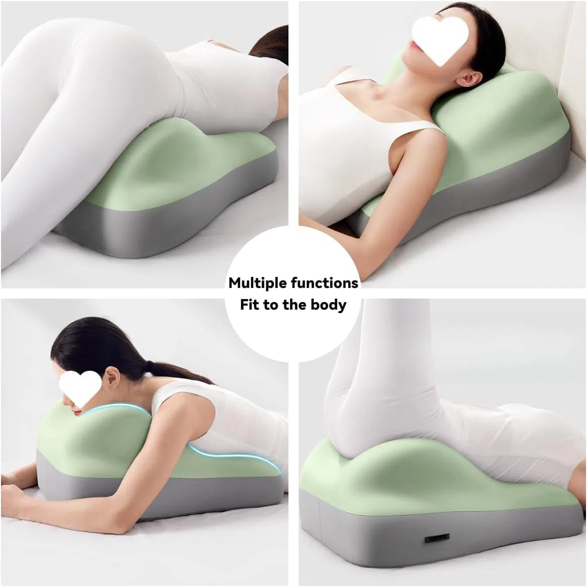 Cuscino per sedere per coppie, per donne incinte, design robusto, ideale per sedersi e sdraiarsi, cuscino a cuneo in memory foam, recupera dopo l'impatto, fornisce supporto per l'intimità (C)