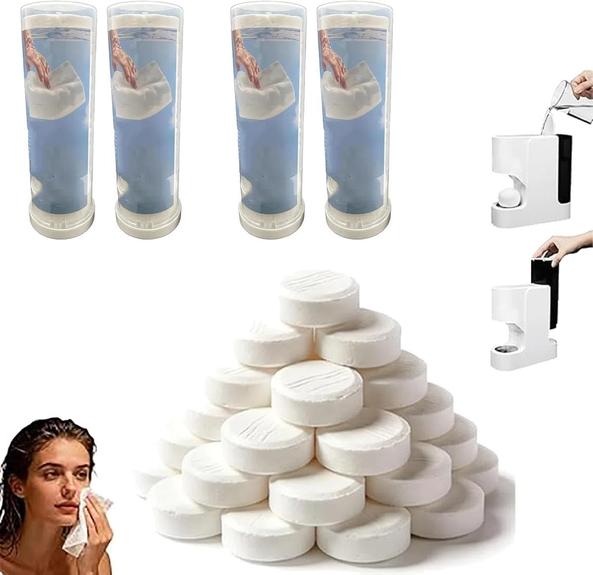 Dispenser Intelligente di Asciugamani Caldi 2026, Riscaldamento rapido in 5 Secondi con 40 compressi, Avvio Un clic e Controllo della Temperatura for Spa, casa Salone(80 Towels)