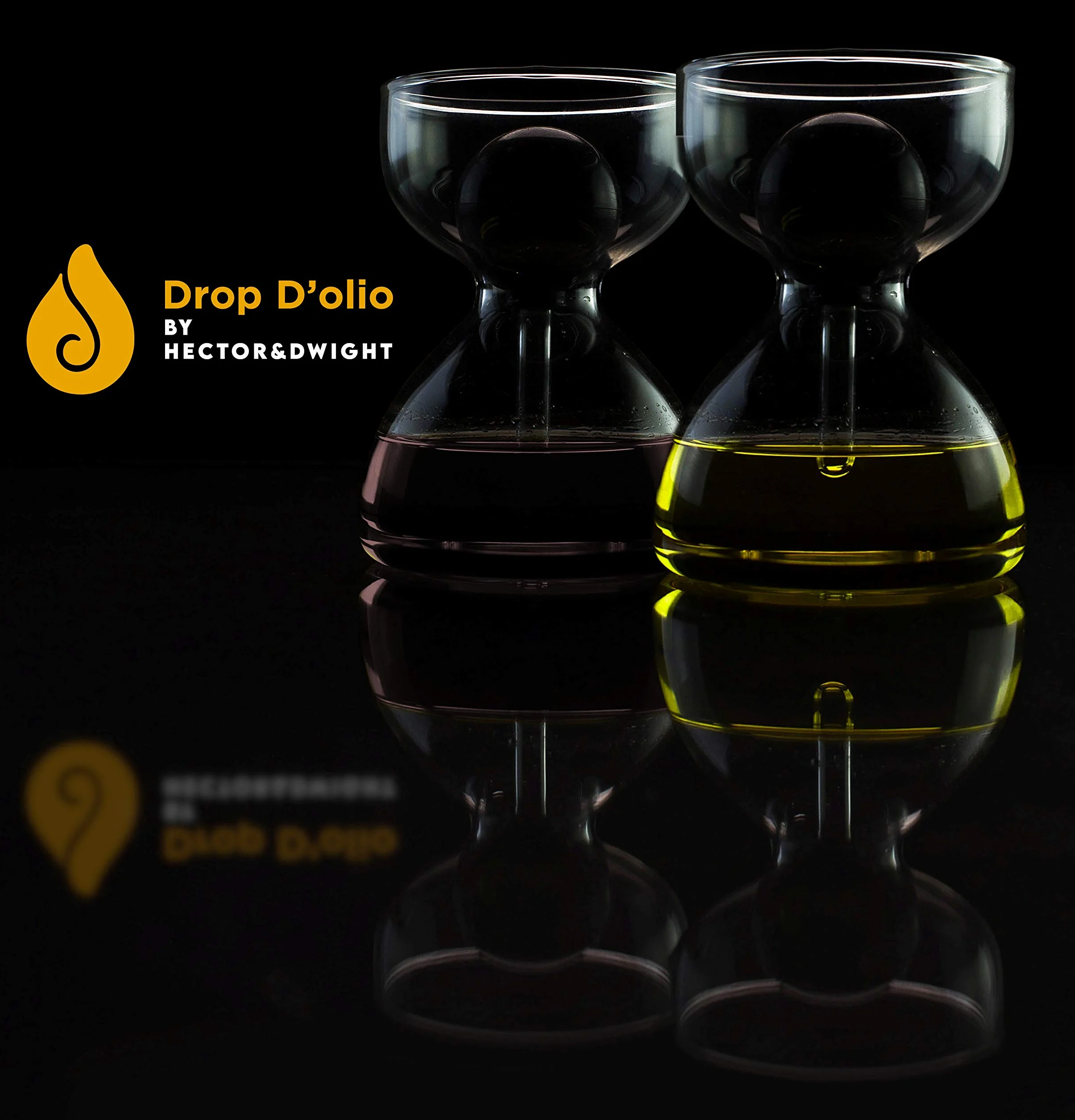 DropD'olio olio e aceto set con contagocce in vetro – Set da 2 pezzi da 200 ml – perfetto per Ciabatta e insalata