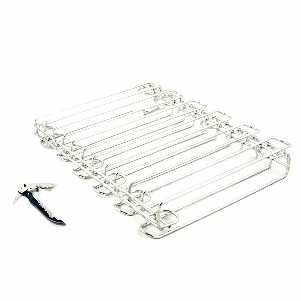 Hostelnovo - Confezione da 2 ganci per tazze da soffitto e da parete - Supporto per calici da vino, ideale per bar o ristorante in acciaio inox 18/8, 821/2