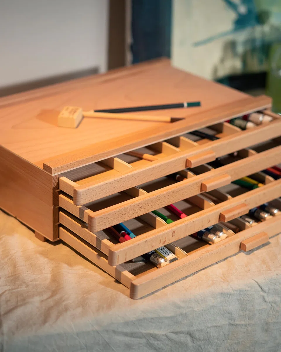 DJAR Cavalletto da Pittura in Legno, Cavalletto a Cornice ad A Regolabile per Bambini e Adulti, Espositore Pieghevole, Supporta Tele fino a 106 cm