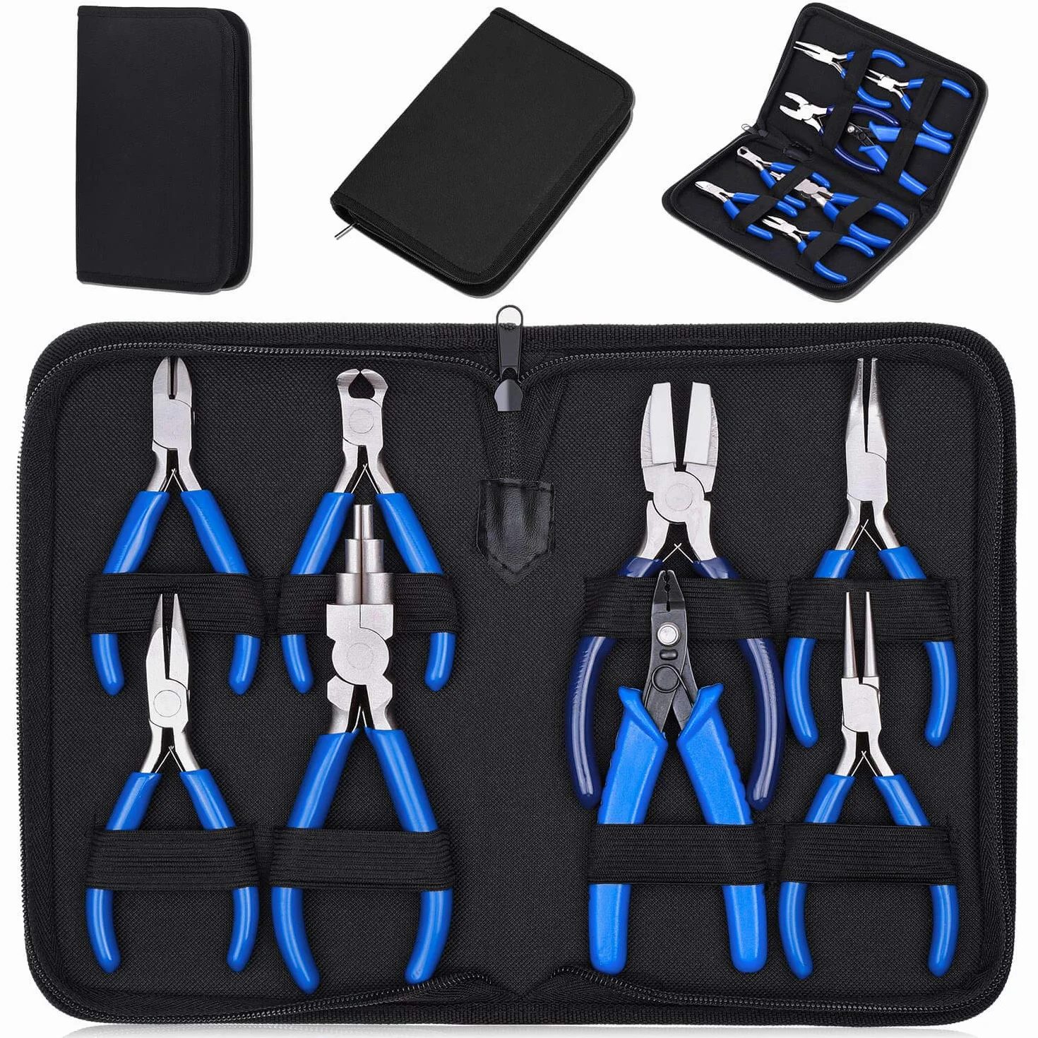 Shynek Set di 8 pinze per la creazione di gioielli, set di micro pinze per la creazione di gioielli