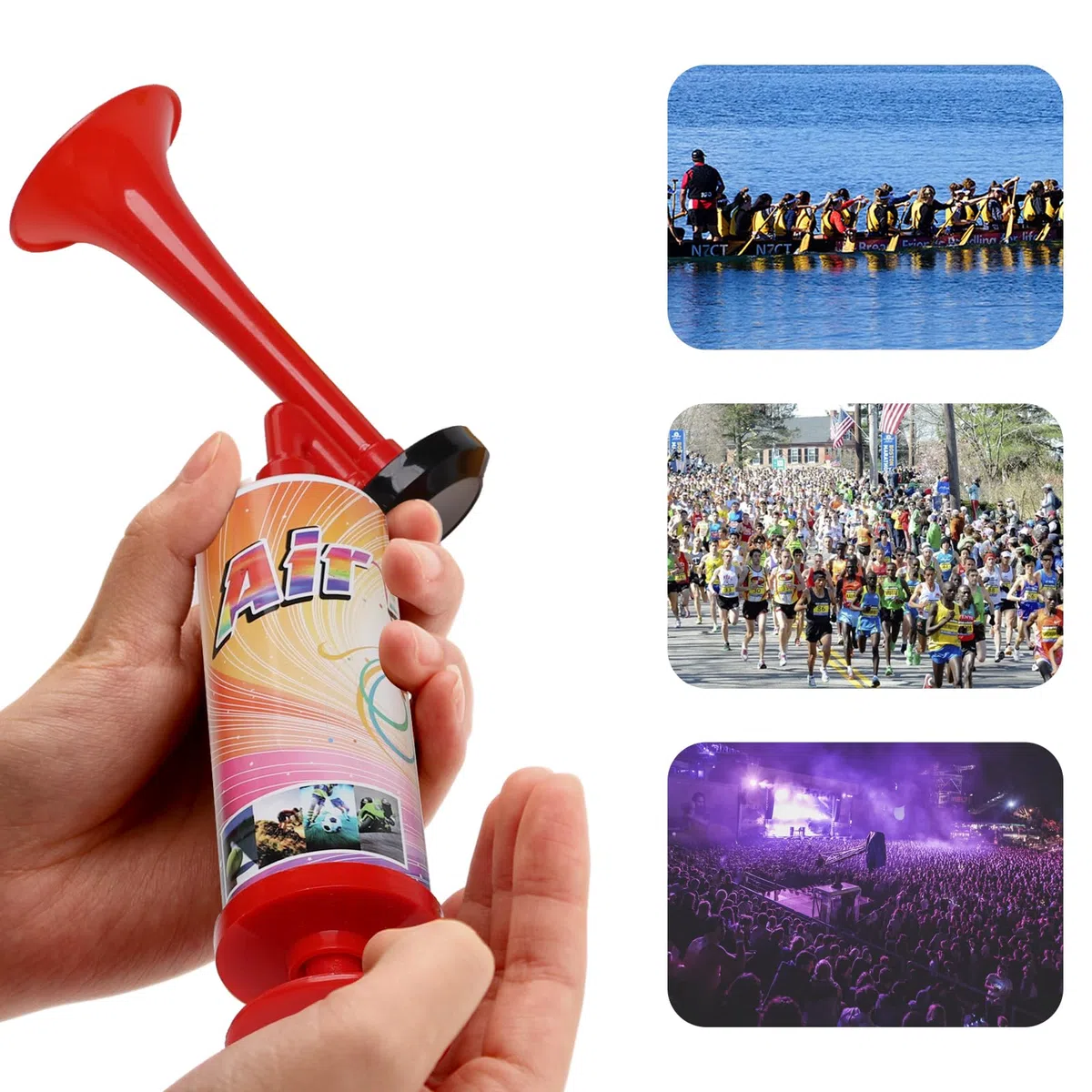 FARBIN Air Horn, pompa per fanfara, in metallo, classica Air Horns, tromba, Airhorn