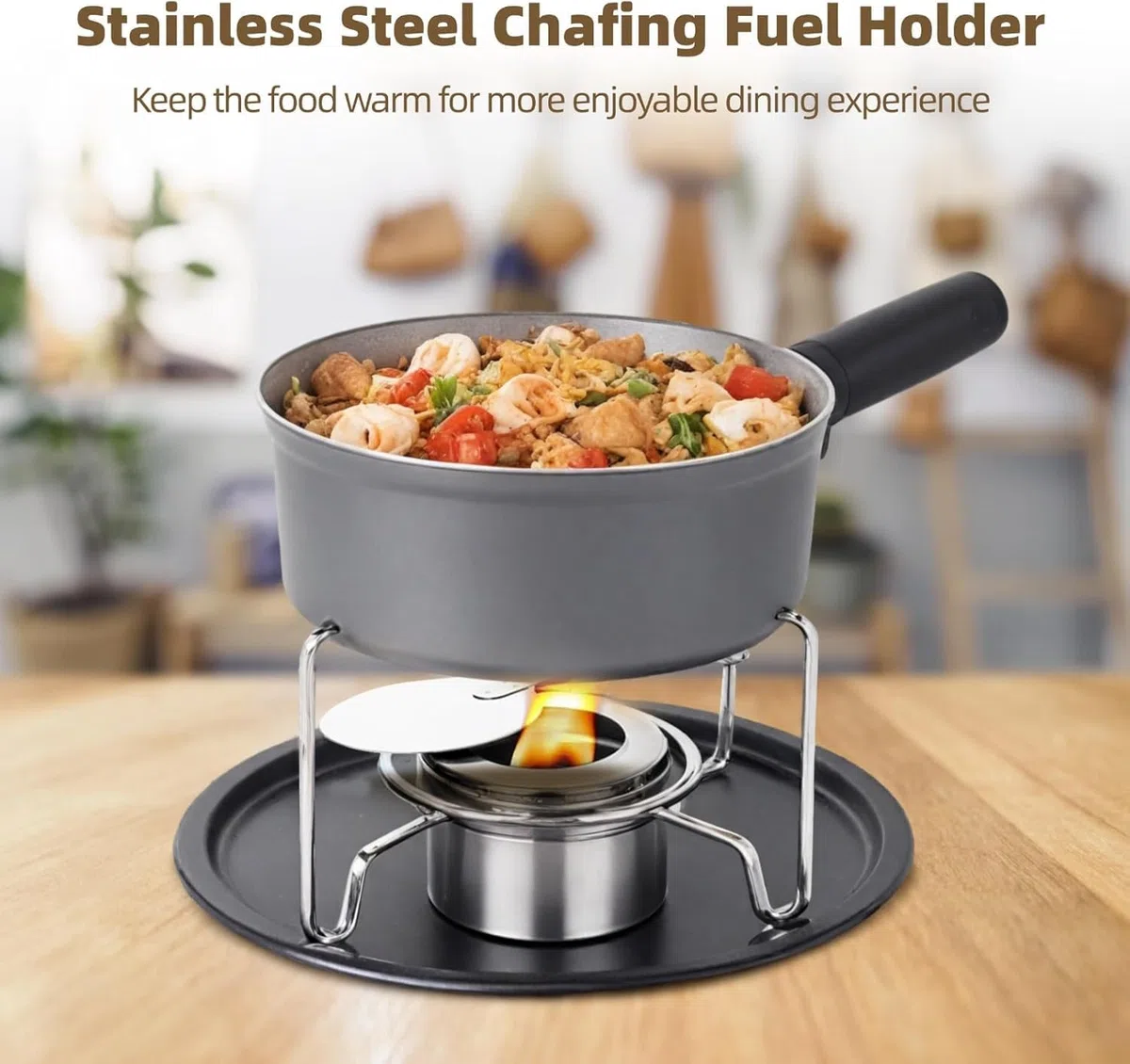 12 Pezzi Contenitore per Pasta Combustibile per Fonduta, Scaldavivande per Chafing Dish in Acciaio Inox, con Regolatore di Fiamma Fuel Holder, Cucina ad Alcool per Hotpot, Drypot
