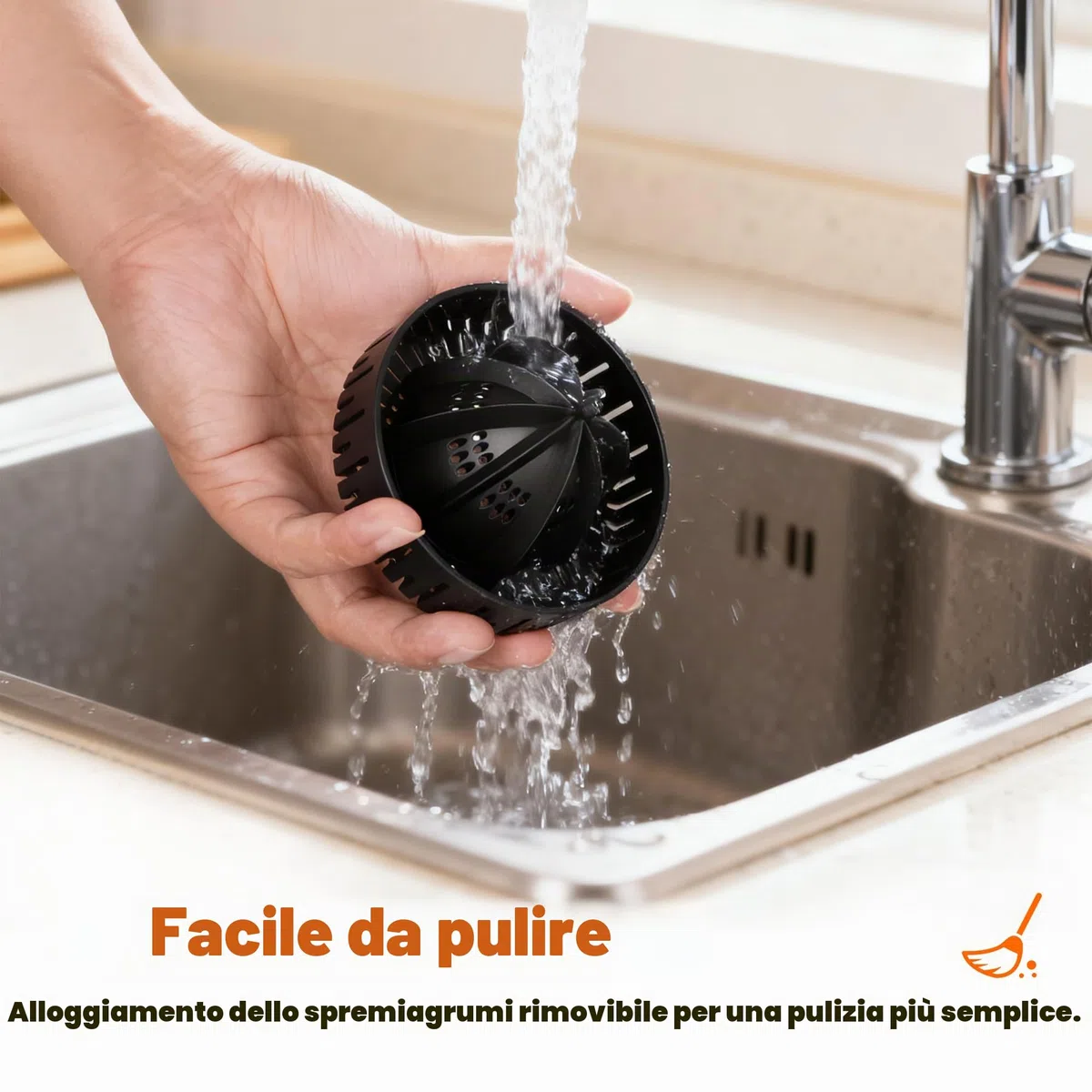 Spremiagrumi Elettrico Spremuta Arancia Estrattore di Succo Juicer per Arance, Limoni e Pompelmi, Ricarica USB
