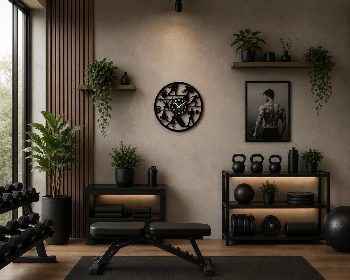 Orologio da Parete Palestra | Design Fitness Gym | Idea Regalo per Appassionati di Sport