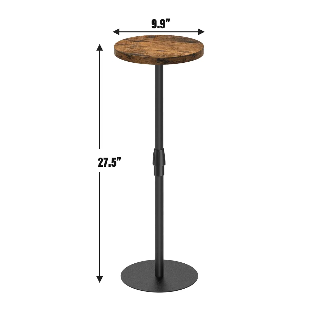 TUTOTAK Tavolino rotondo alto, tavolino piccolo, tavolino da bere, tavolino con piedistallo, soggiorno, marrone TB01BB096EU