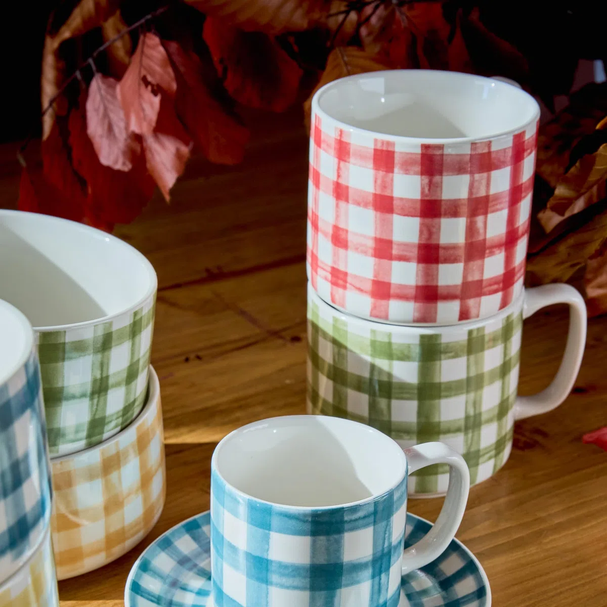 Tognana Caledonia, confezione 6 tazze thè con piattino, new bone china, multicolor