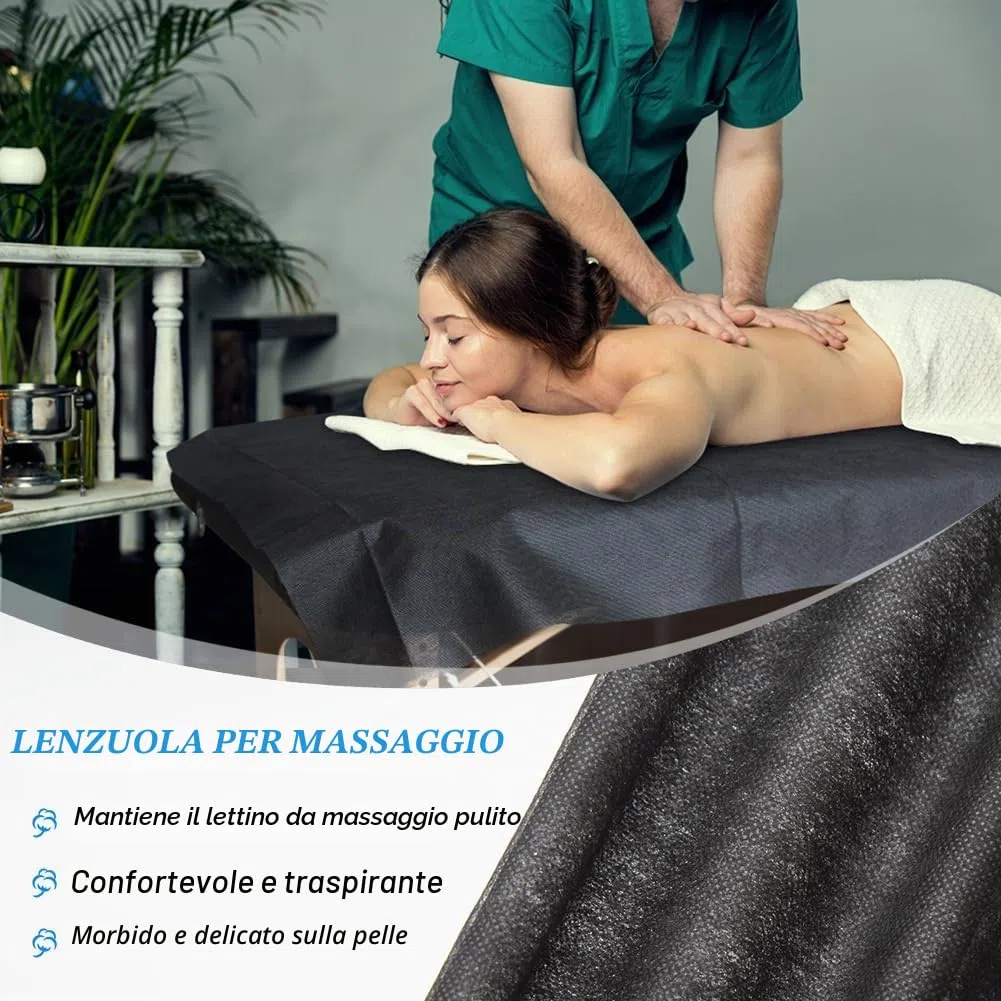 50pcs Lenzuola da Massaggio Usa e Getta. 80 x 180cm Lenzuola Usa e Getta Lenzuola Monouso per Lettino Massaggio Lenzuolo da Massaggio in Tessuto non Tessuto