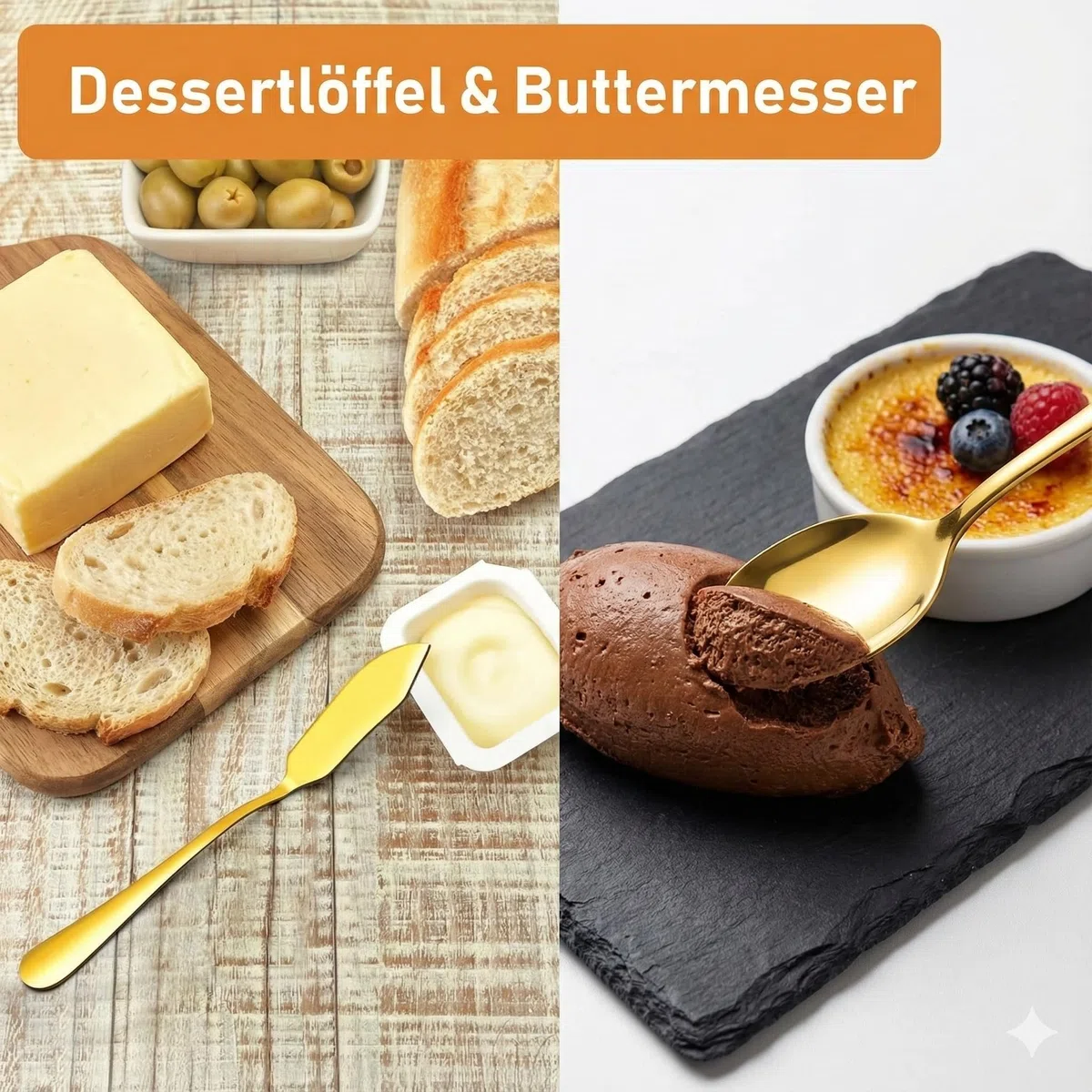Set di 22 posate da portata in acciaio inox 304, posate a buffet dorate per matrimoni, feste e cucina, cucchiai da servizio, pinze, mestoli, paletta per torte e altro ancora, di alta qualità
