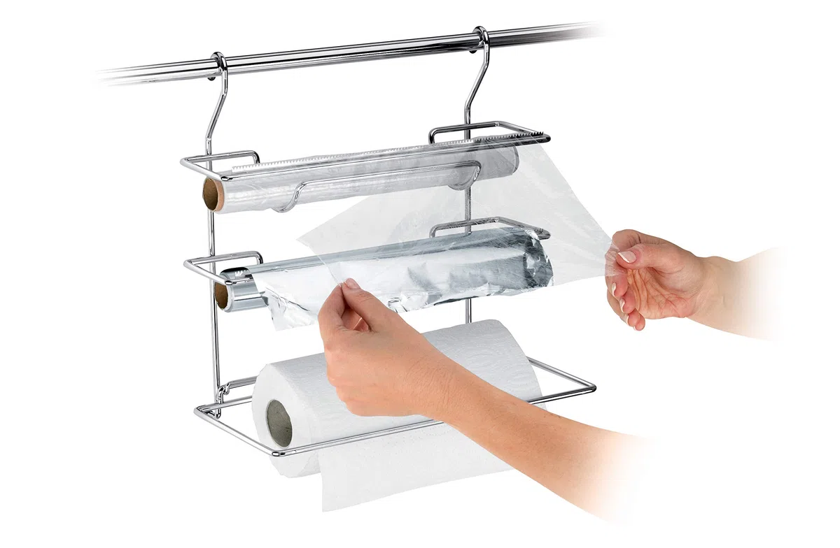 Tescoma 900056 Monti Portarotoli da Cucina, 33 cm per 3 Rotoli