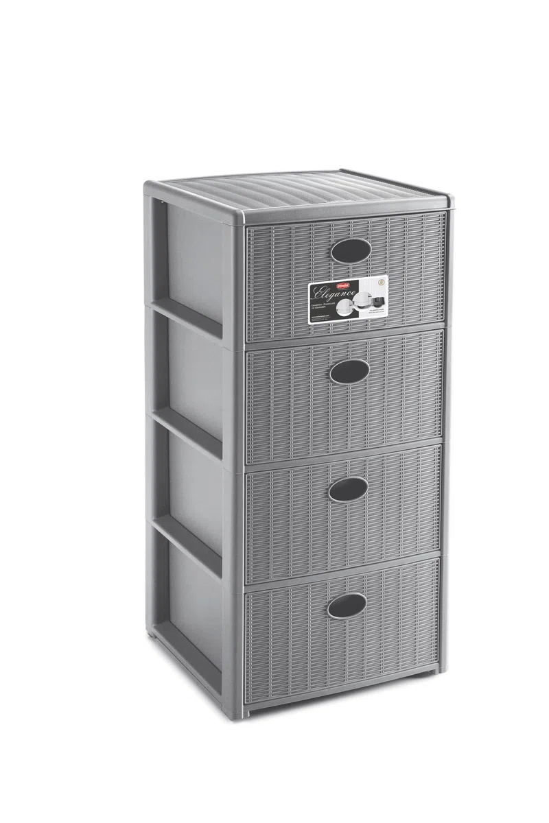 CASSETTIERA Elegance 4 CASS.Grigio 40X40 H.80