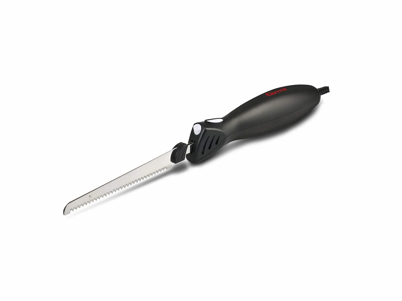 Girmi CT10 Coltello Elettrico, 45 W, Motore DC, 2 Set di Lame INOX, Nero