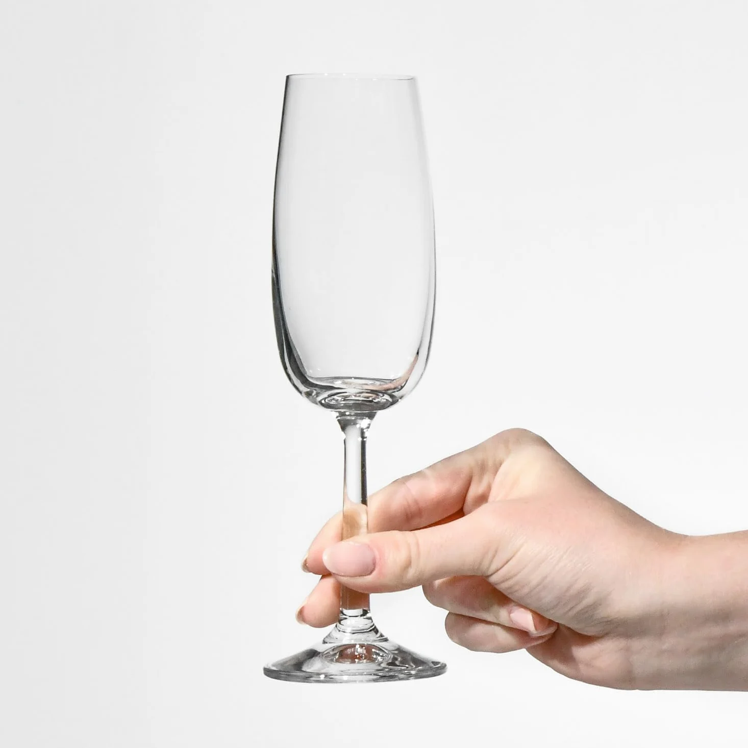 Krosno – Calici da Champagne e Prosecco 175 ml – Set da 6 Pezzi – Collezione Pure – Cristallo Senza Piombo – Stile Slanciato, Elegante e Senza Tempo