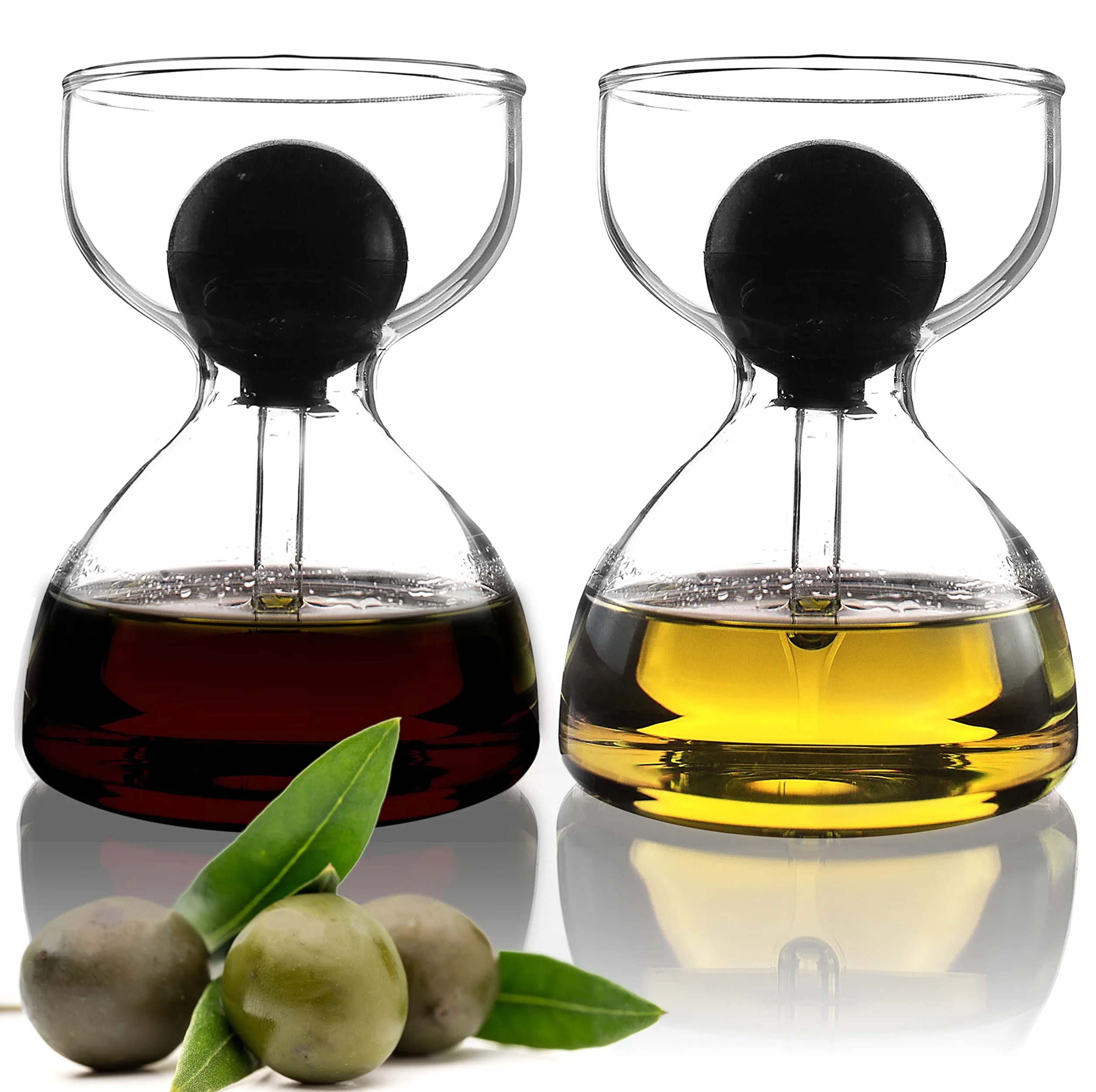 DropD'olio olio e aceto set con contagocce in vetro – Set da 2 pezzi da 200 ml – perfetto per Ciabatta e insalata