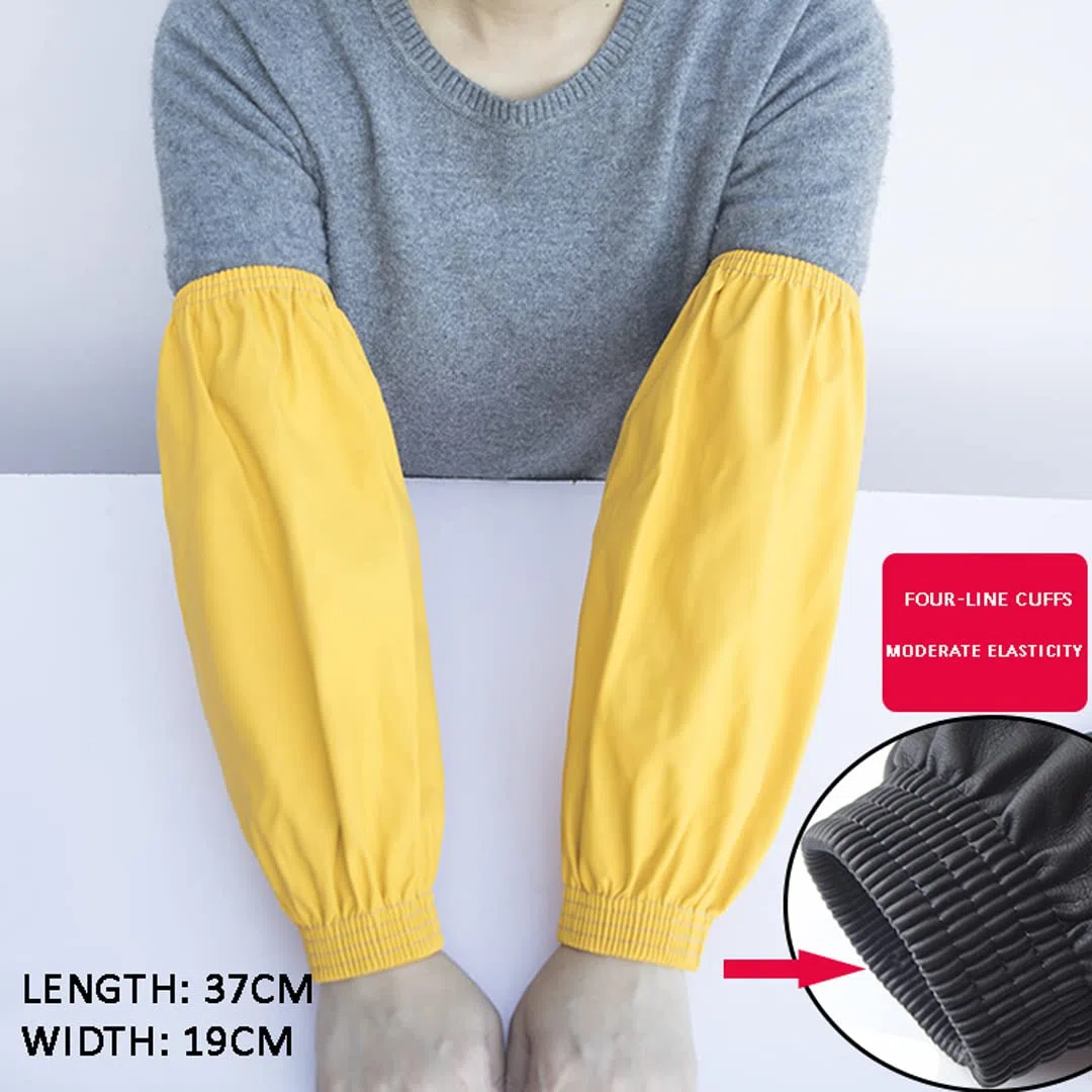 3 paia di manicotti impermeabili in pelle copre ispessimento protezione overleeves elastico oilproof maniche braccio coperture per cucina