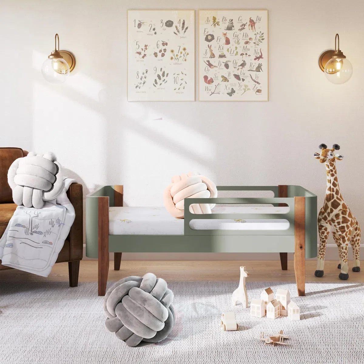 Cuscino Nodo Grigio Scuro, Cuscino Rotondo Cuscini Decorativi, Cuscini Divano, Cuscini Letto, Decorazioni Camera da Letto Bambini, Regalo 28 cm