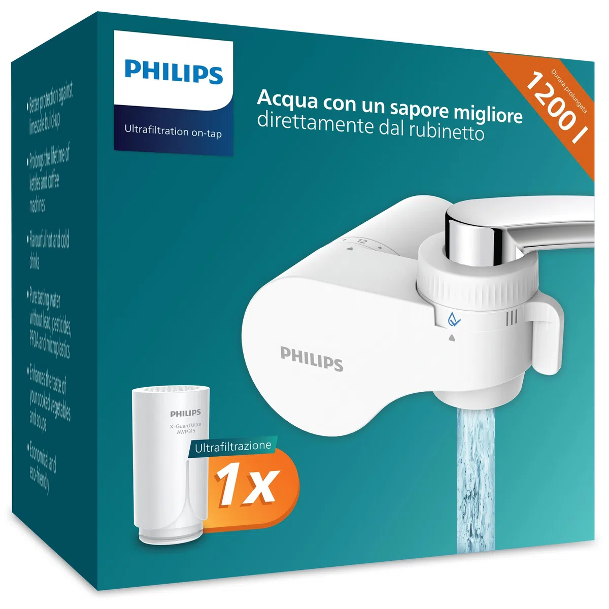 Philips Water Ontap filtro AWP3754/10 ULTRAFILTRAZIONE, capacità di filtrazione 1200 L