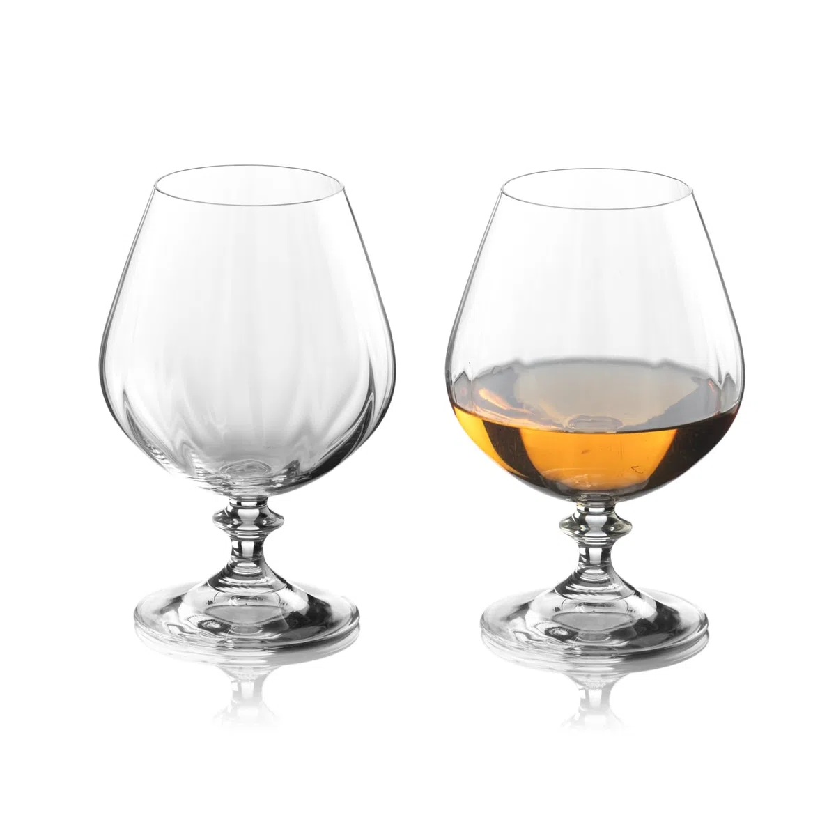 DIAMANTE Mirage - Set di 2 Bicchieri Cognac da Brandy, Effetto Ottico
