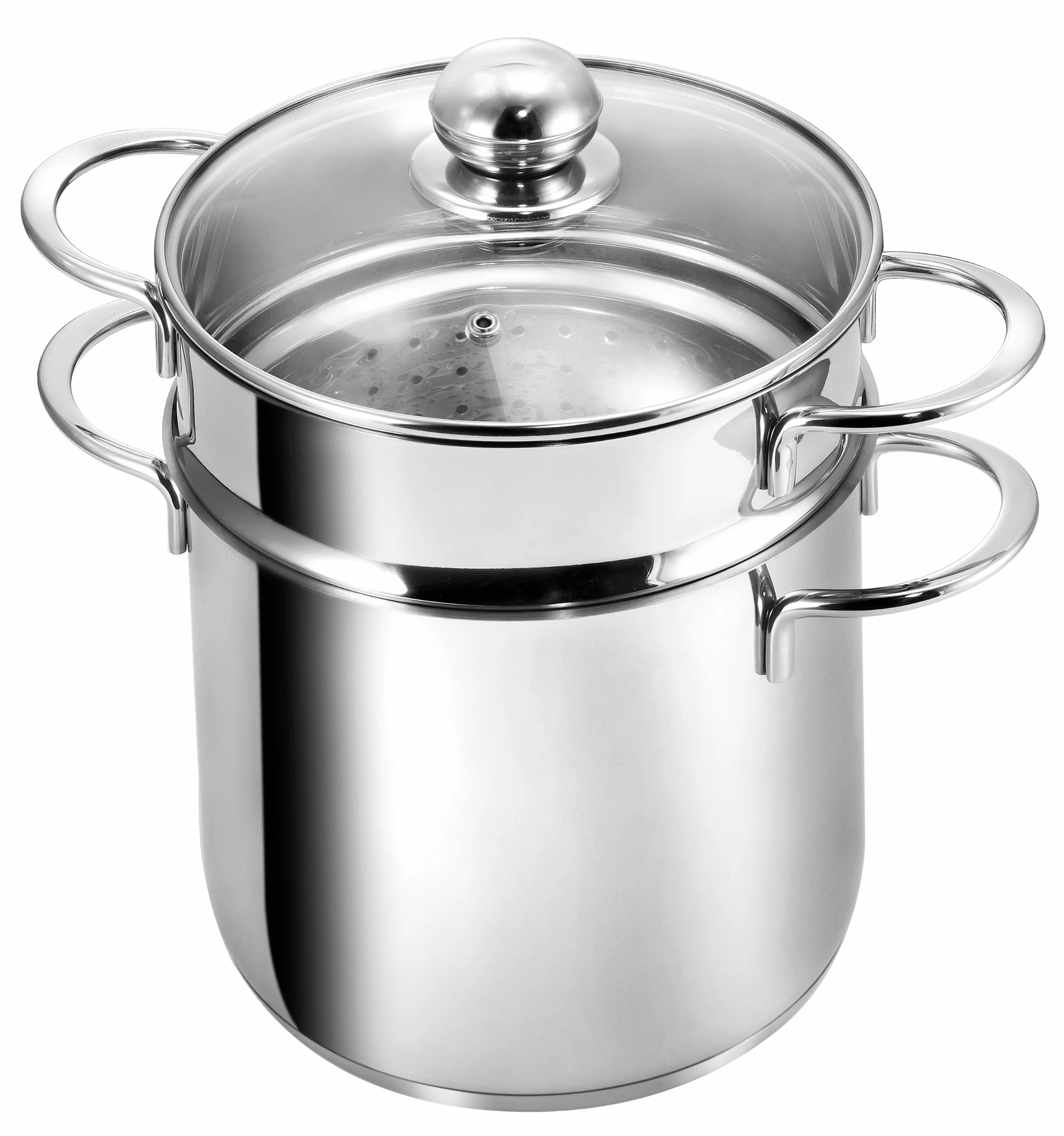 Kopf 122494 Pentola per la pasta Makkaroni, Ø 20 cm, acciaio inox + scolapasta