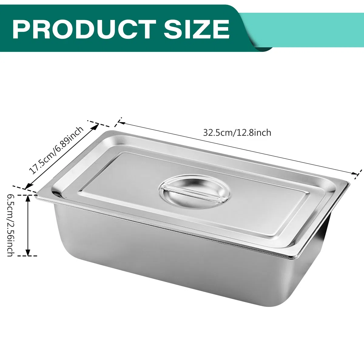 Tegliez Da Fornoz In Acciaio,3 Pezzi 32.5 * 17.5 * 6.5cm Tegliaz Forno Rettangolare Con Coperchio,Teglia Da Forno In Acciaio Inox,Teglia In Acciaio Inossidabile Per Cibo,Cotoletta,Pesce,Piatti,Torte