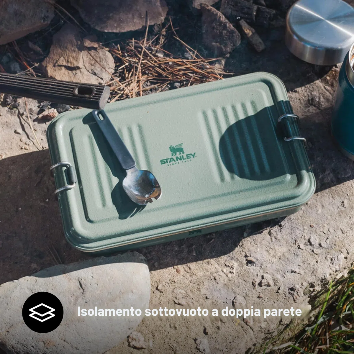 Stanley 1913 The Useful Classic Box - porta pranzo in acciaio inox impilabile - lunch box senza BPA - chiusura sicura - lavabile in lavastoviglie
