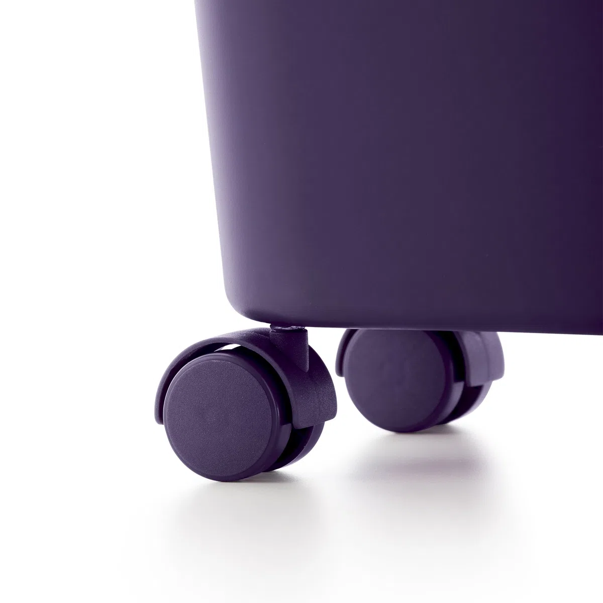 Mery - Cubo Strizzatore Automatico con Sistema a Molla, 4 Ruote Girevoli, e Canalizzazione per Lo Scolo, Adatto a Tutti i Mop, Viola e Giallo, 14 L
