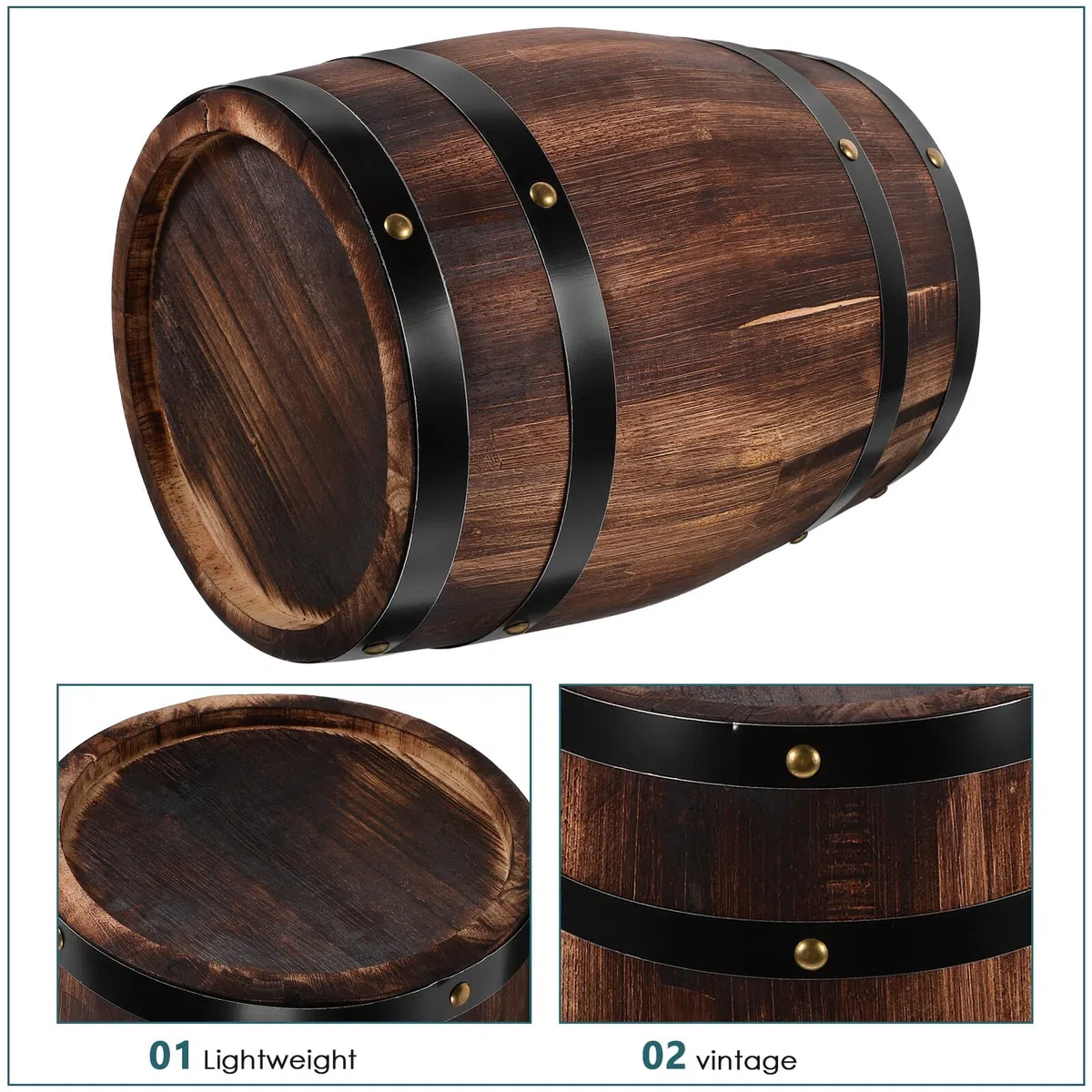 STOBAZA Botte Design Versatile e Facile da Posizionare in Quercia Stili multipli per e Birra per Spazi Commerciali e Bar Stili multipli