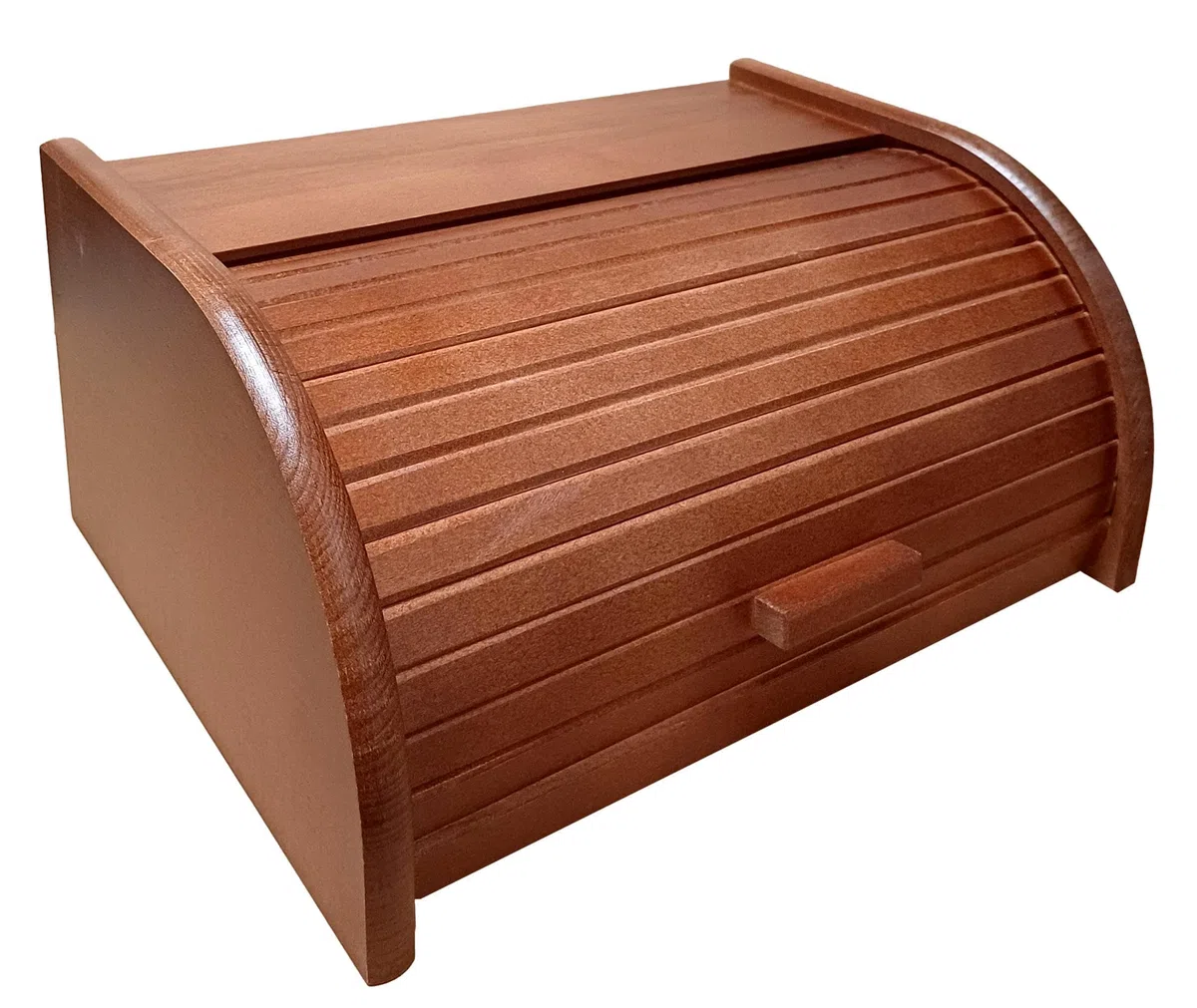 Contenitore per il pane in legno con chiusura a serranda per conservare il pane in cucina, Legno, Dark Brown, large