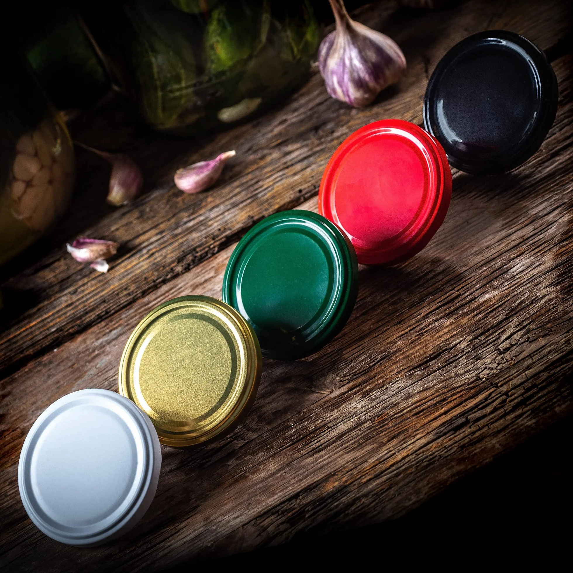 KADAX Set di 200 coperchi a Vite Twist-off Ø53 mm Oro – coperchi di Ricambio in Metallo per barattoli da 115ml e Bottiglie per succhi, Chiusura ermetica