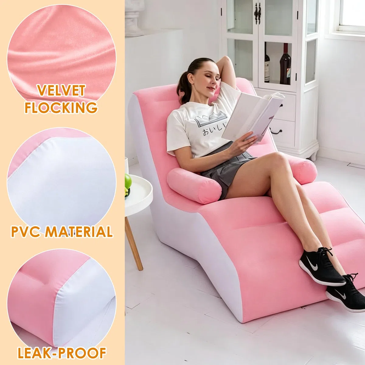 Divano ad aria, divano da campeggio con poggiapiedi, divano gonfiabile, poltrona gonfiabile, poltrona gonfiabile, poltrona da piscina, airlounge, pouf da esterno, per campeggio, casa (1, S | Gonfiabile