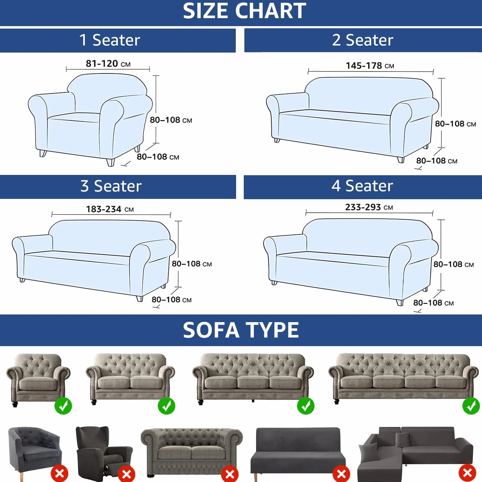 Ystyle Copridivano 3 Posti Con Braccioli, Universale Sofa Cover Antigraffio Gatto, Pesante Fodere Copridivani Elasticizzato, Copripoltrona Antimacchia Lavabile Antiscivolo, Grigio Chiaro