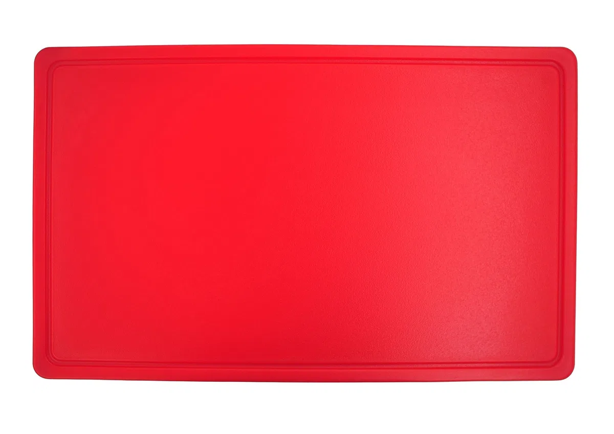 METRO Professional Tagliere GN 1/1, Polietilene ad alta Densità (HDPE), Lavabile in Lavastoviglie, Rettangolare, Rosso