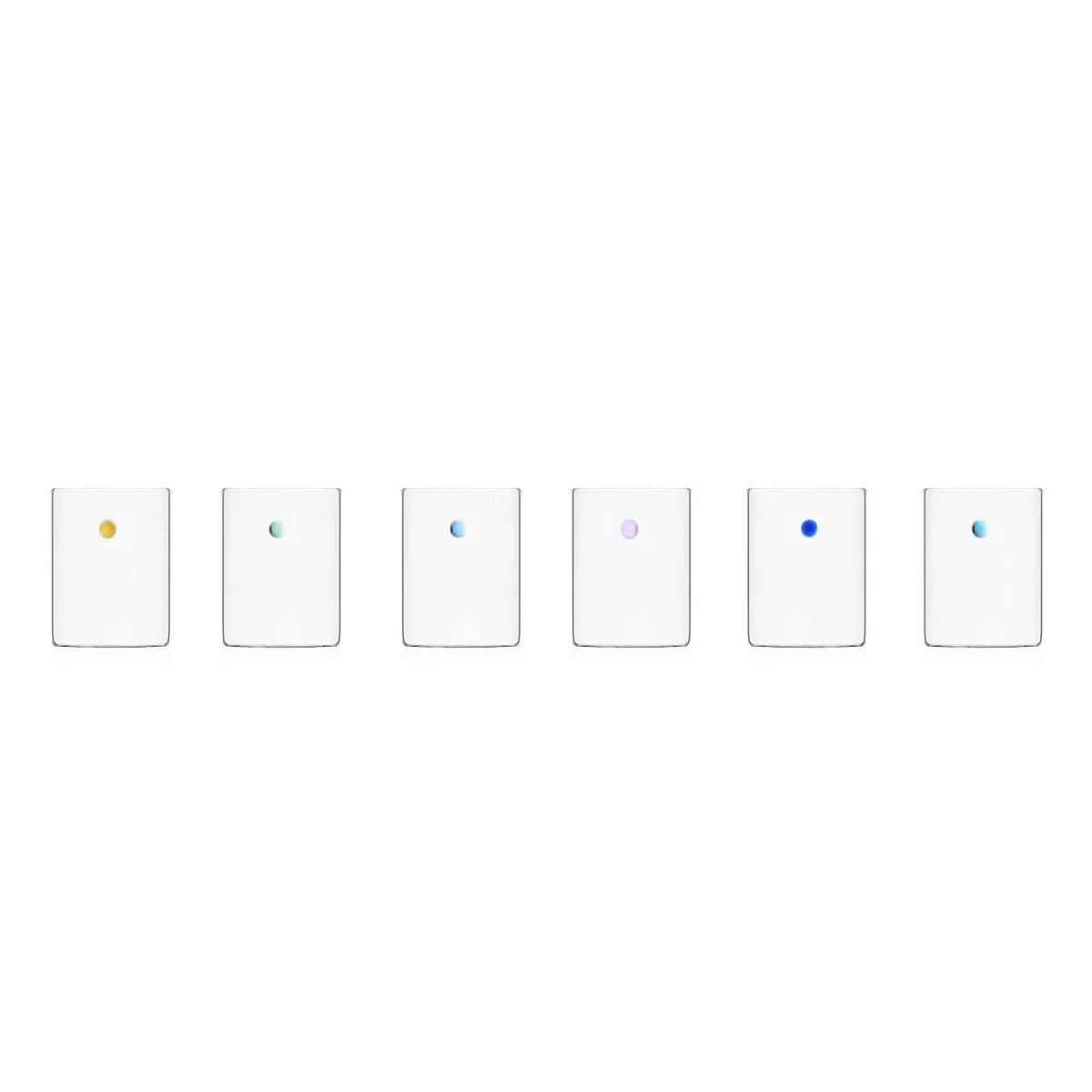 Ichendorf Milano Set di 6 Bicchieri Acqua, Collezione Soleils, 30 cl, Vetro Borosilicato, Fatto a Mano