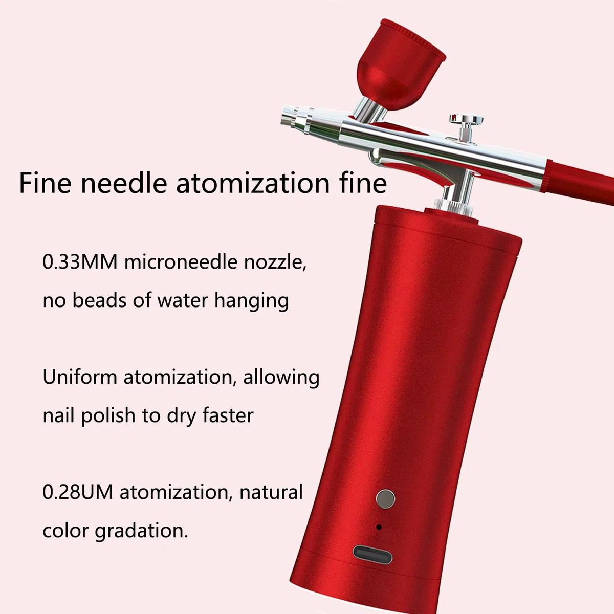 RoseFlower Aerografo Professionale, 30PSI aerografo con Compressore, Aerografo Manuale per Torte, Kit Aerografo Senza Fili USB Ricaricabile per modellismo,Make up,Decorare Torte,Unghie#3